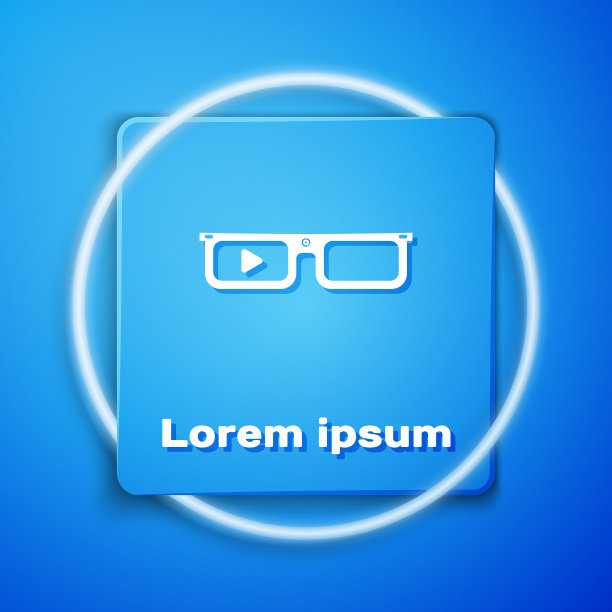白色智能眼镜上安装眼镜图标图片 白色智能眼镜上安装眼镜图标图片下载
