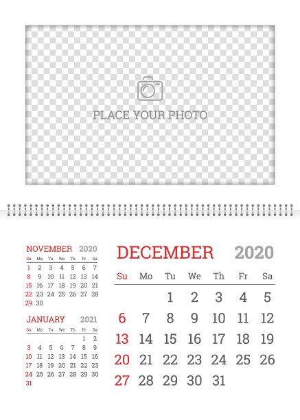 2020年12月的挂历计划器模板图片 2020年12月的挂历计划器模板图片下载