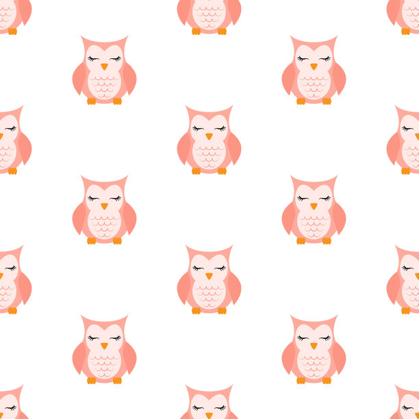 粉红色猫头鹰图案图片 粉红色猫头鹰图案图片下载