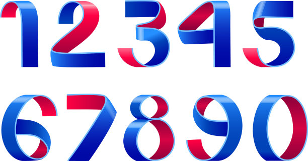 折纸数字美国颜色图片 折纸数字美国颜色图片下载