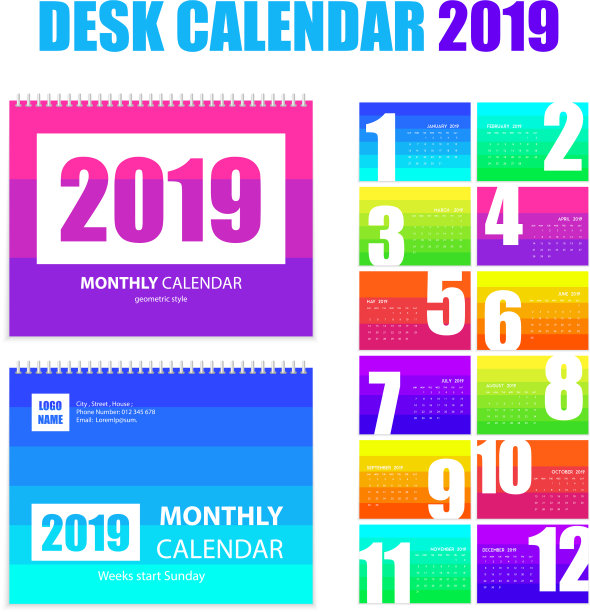 2019年台历图片 2019年台历图片下载