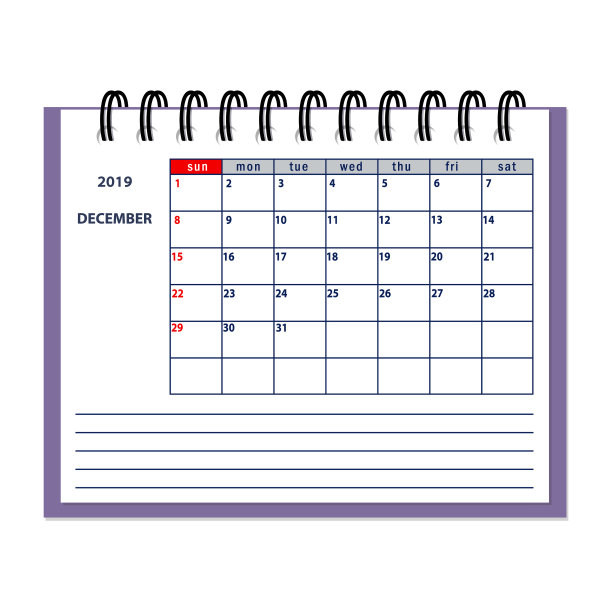 孤立的12月页2019计划日历图片 孤立的12月页2019计划日历图片下载