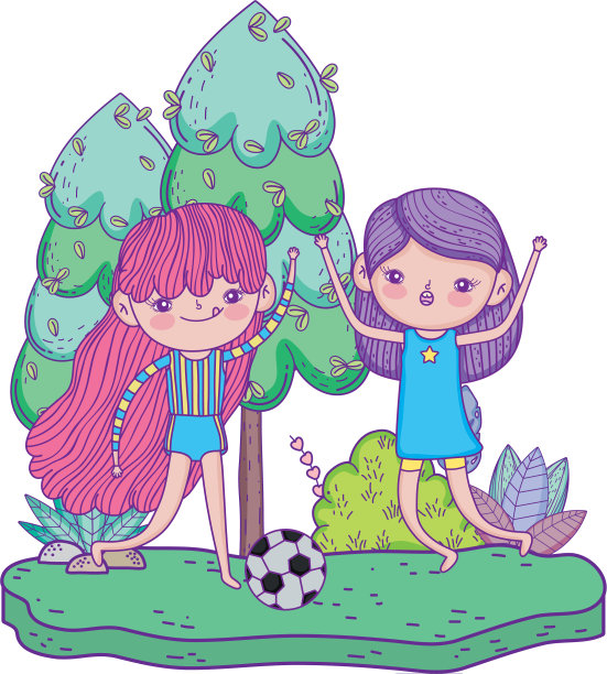 可爱的小女孩在风景里踢足球图片 可爱的小女孩在风景里踢足球图片下载