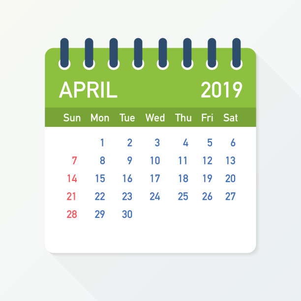 2019年4月日历叶日历2019年平图片 2019年4月日历叶日历2019年平图片下载