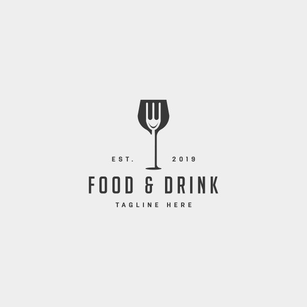 食品饮料简单平面标志设计图标图片 食品饮料简单平面标志设计图标图片下载