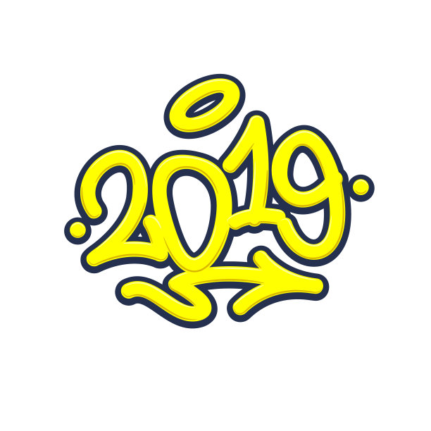 2019标签涂鸦风格标签刻字图片 2019标签涂鸦风格标签刻字图片下载
