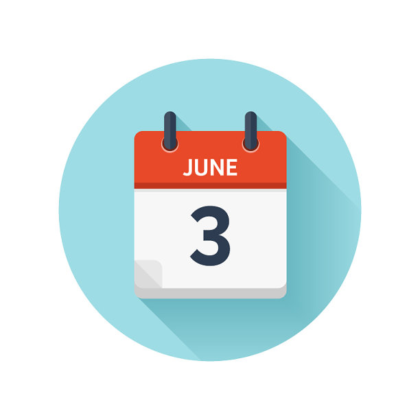6月3日平日日历图标和日期图片 6月3日平日日历图标和日期图片下载