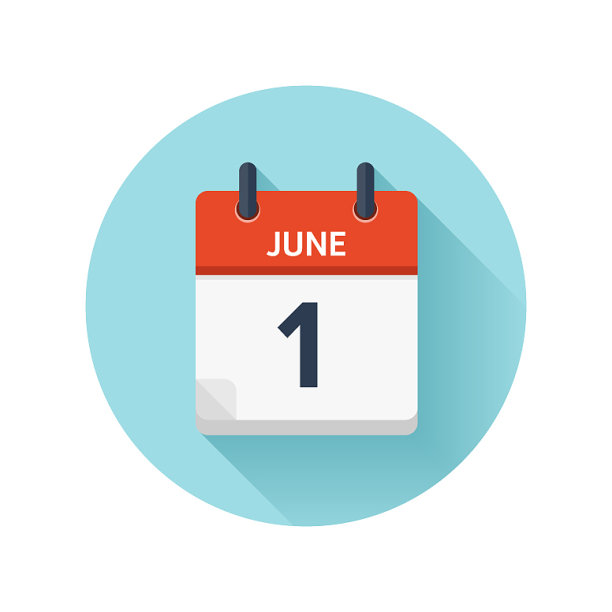 6月1日平日日历图标和日期图片 6月1日平日日历图标和日期图片下载