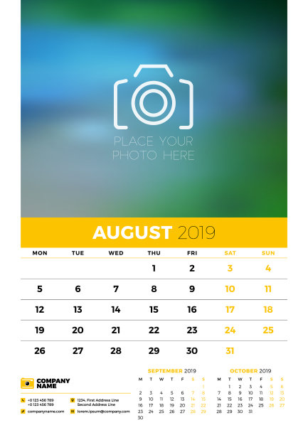 2019年3 Wall calendar planner模板图片 2019年3 Wall calendar planner模板图片下载