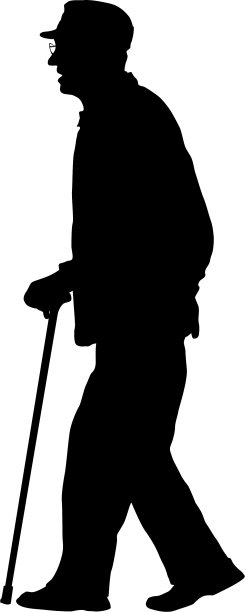 白布上残疾人的剪影图片 白布上残疾人的剪影图片下载