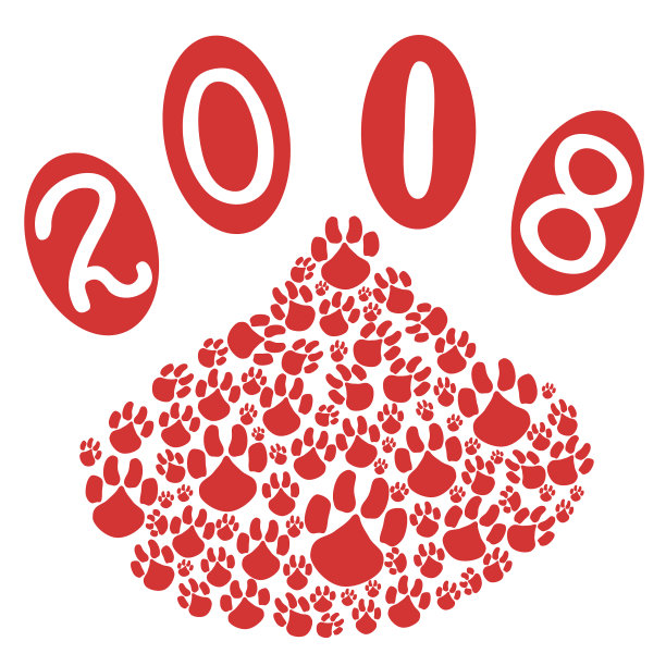 2018狗年,狗爪背景图片 2018狗年,狗爪背景图片下载