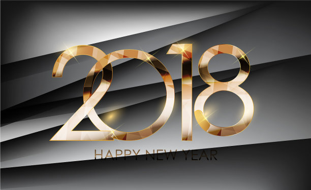 2018年新年金亮背景图片 2018年新年金亮背景图片下载