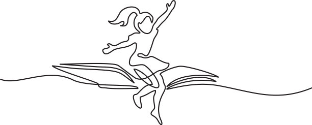 小女孩骑着书在天空中飞翔图片 小女孩骑着书在天空中飞翔图片下载