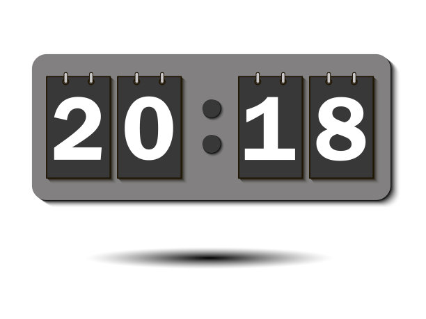 数字记分牌上的2018年数据图片 数字记分牌上的2018年数据图片下载
