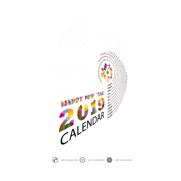 2019 日历模板螺旋日历日历图片 2019 日历模板螺旋日历日历图片下载