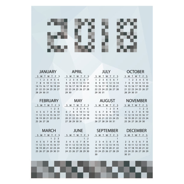 2018年简单商业墙日历灰度图片 2018年简单商业墙日历灰度图片下载