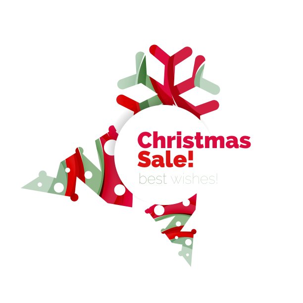 圣诞节和新年的几何横幅与文字图片 圣诞节和新年的几何横幅与文字图片下载