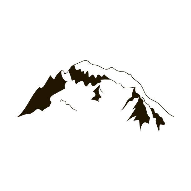 阿尔卑斯山峰剪影元素勃朗峰图片 阿尔卑斯山峰剪影元素勃朗峰图片下载