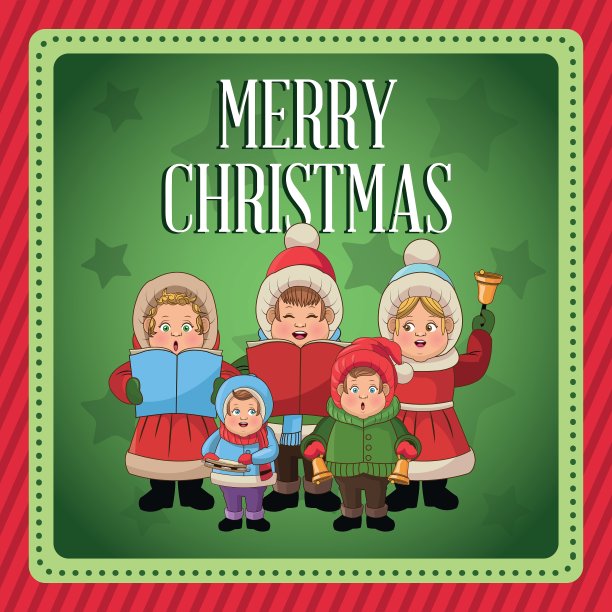 卡通圣诞颂歌演唱设计图片 卡通圣诞颂歌演唱设计图片下载