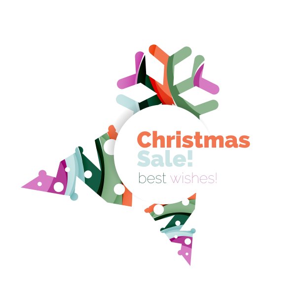 圣诞节和新年的几何横幅与文字图片 圣诞节和新年的几何横幅与文字图片下载