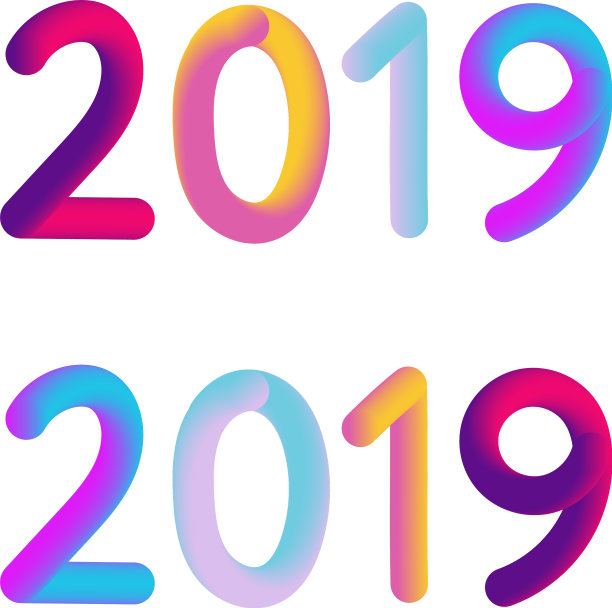 2019年新年3d卡片横幅设计图片 2019年新年3d卡片横幅设计图片下载