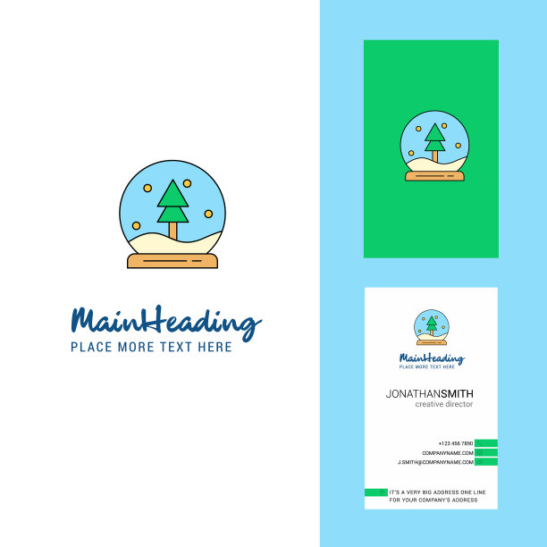 圣诞地球仪创意标志和名片图片 圣诞地球仪创意标志和名片图片下载