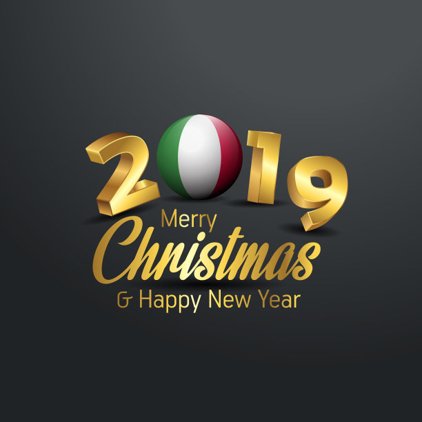 意大利国旗2019圣诞快乐排版新图片 意大利国旗2019圣诞快乐排版新图片下载