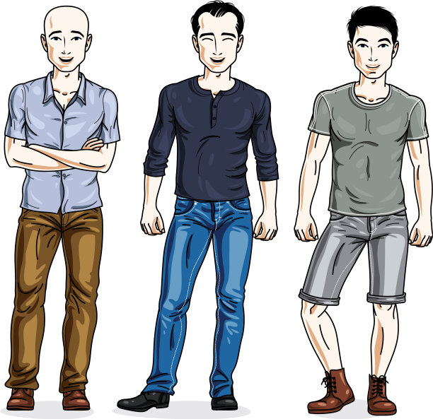 自信英俊的男人站着穿图片 自信英俊的男人站着穿图片下载