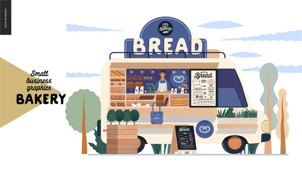 面包店-小企业图形-食品卡车图片 面包店-小企业图形-食品卡车图片下载