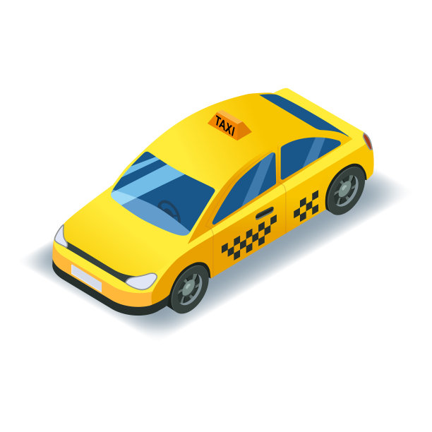 出租车等距车运输黄色出租车3d图标图片 出租车等距车运输黄色出租车3d图标图片下载
