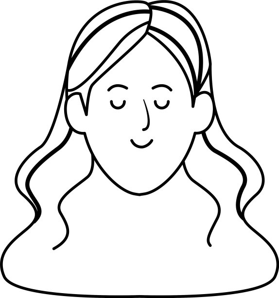 女人的脸与长头发扁平设计图片 女人的脸与长头发扁平设计图片下载