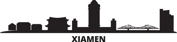中国厦门城市天际线孤立图片 中国厦门城市天际线孤立图片下载