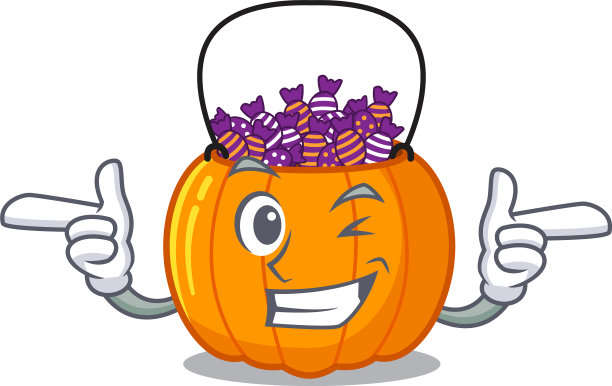 眨眼糖果桶孤立在吉祥物图片 眨眼糖果桶孤立在吉祥物图片下载