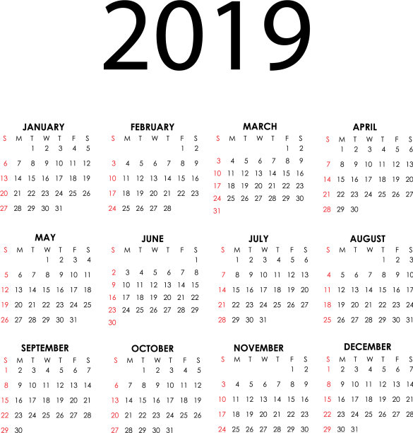 2019年日历图片 2019年日历图片下载