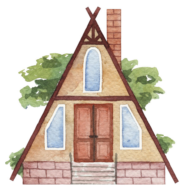 水彩手绘小屋图片 水彩手绘小屋图片下载