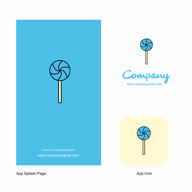 棒棒糖公司标志应用程序图标和喷溅页面图片 棒棒糖公司标志应用程序图标和喷溅页面图片下载