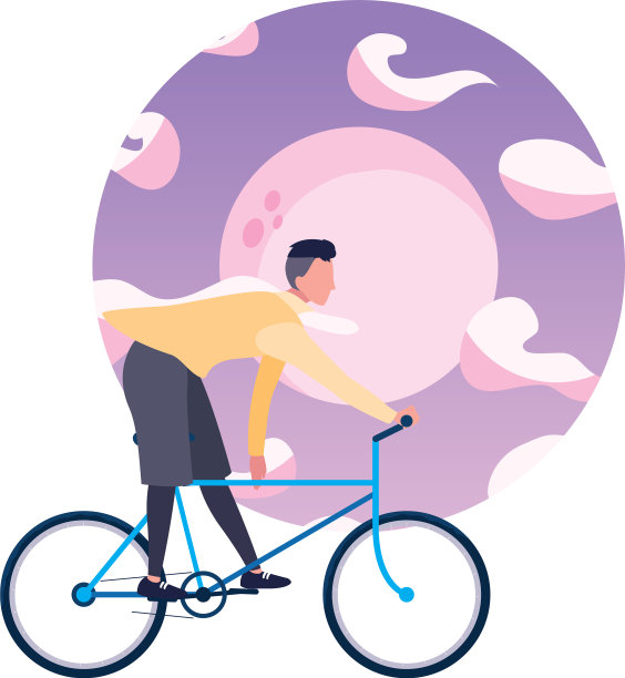 人们骑自行车活动形象图片 人们骑自行车活动形象图片下载