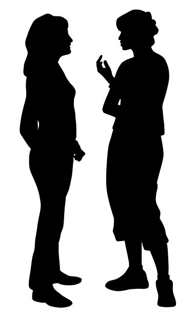 两个年轻的女人在聊天图片 两个年轻的女人在聊天图片下载