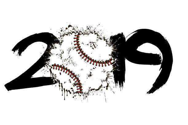 抽象数字2019和棒球从污点图片 抽象数字2019和棒球从污点图片下载