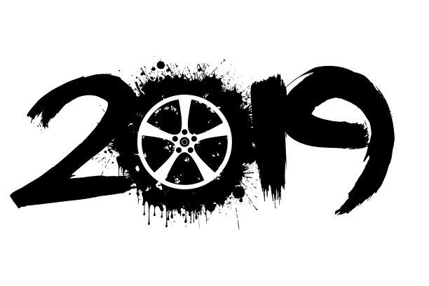 抽象数字2019和车轮自动从污点图片 抽象数字2019和车轮自动从污点图片下载