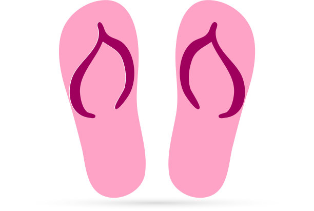 沙滩运动鞋图标孤立的白色人字拖图片 沙滩运动鞋图标孤立的白色人字拖图片下载