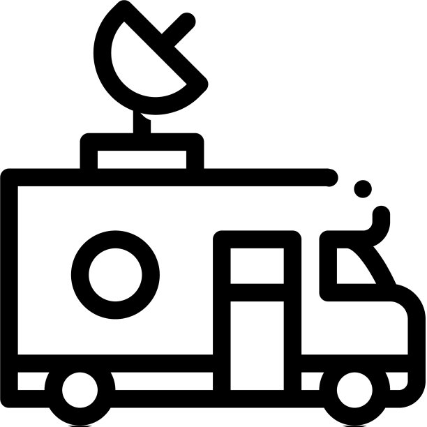 记者卡车图标轮廓图片 记者卡车图标轮廓图片下载