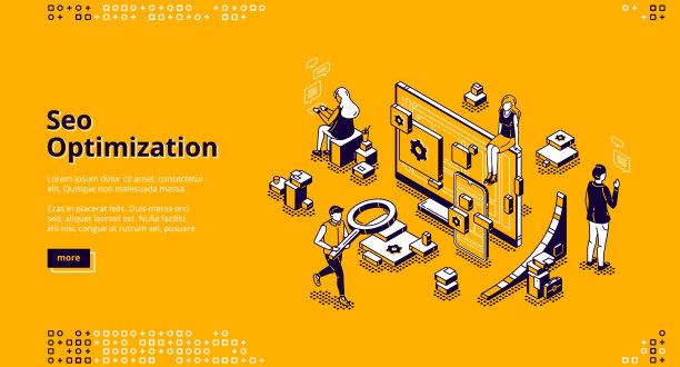 SEO优化等距登陆页面横幅图片 SEO优化等距登陆页面横幅图片下载