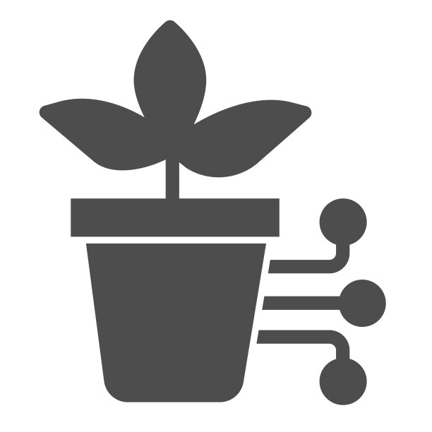 植物与水分传感器和连接固体图标,智能家居符号,灌溉系统技术矢量标志上的白色背景,花盆与智能自动化图标字形。向量。图片 植物与水分传感器和连接固体图标,智能家居符号,灌溉系统技术矢量标志上的白色背景,花盆与智能自动化图标字形。向量。图片下载