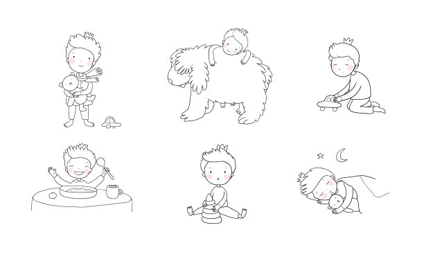 可爱的卡通babaplaying玩具和一只狗图片 可爱的卡通babaplaying玩具和一只狗图片下载