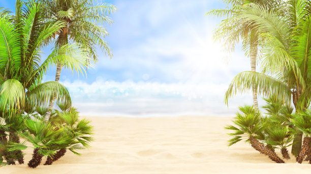 抽象模糊散焦背景,自然的热带夏季海滩与光线的阳光。图片 抽象模糊散焦背景,自然的热带夏季海滩与光线的阳光。图片下载