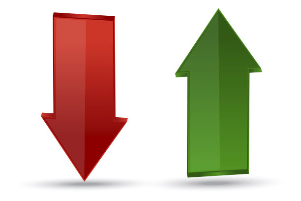 箭头绿色向上,红色向下。股票图标,交换和销售符号。在白色背景上的3d直线箭头。矢量插图。股票的照片。图片 箭头绿色向上,红色向下。股票图标,交换和销售符号。在白色背景上的3d直线箭头。矢量插图。股票的照片。图片下载