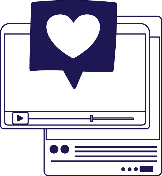 社交媒体智能手机网站视频爱的心图片 社交媒体智能手机网站视频爱的心图片下载