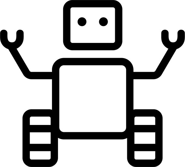 机器人图标孤立轮廓符号图片 机器人图标孤立轮廓符号图片下载