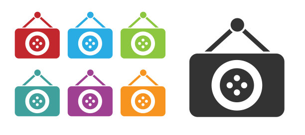 黑色裁缝店图标孤立在白色背景。设置图标丰富多彩。矢量图图片 黑色裁缝店图标孤立在白色背景。设置图标丰富多彩。矢量图图片下载